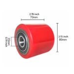 Roda de Carga Pu Paleteira Manual / Empilhadeira elétrica CDD15 / NTK (80x70x47mm) - 02 Unidades