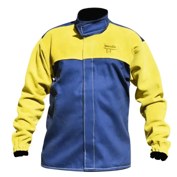 Blusão de Raspa e Brim Antichamas com Ziper Tratorado- Teknoluvas - CA 37603